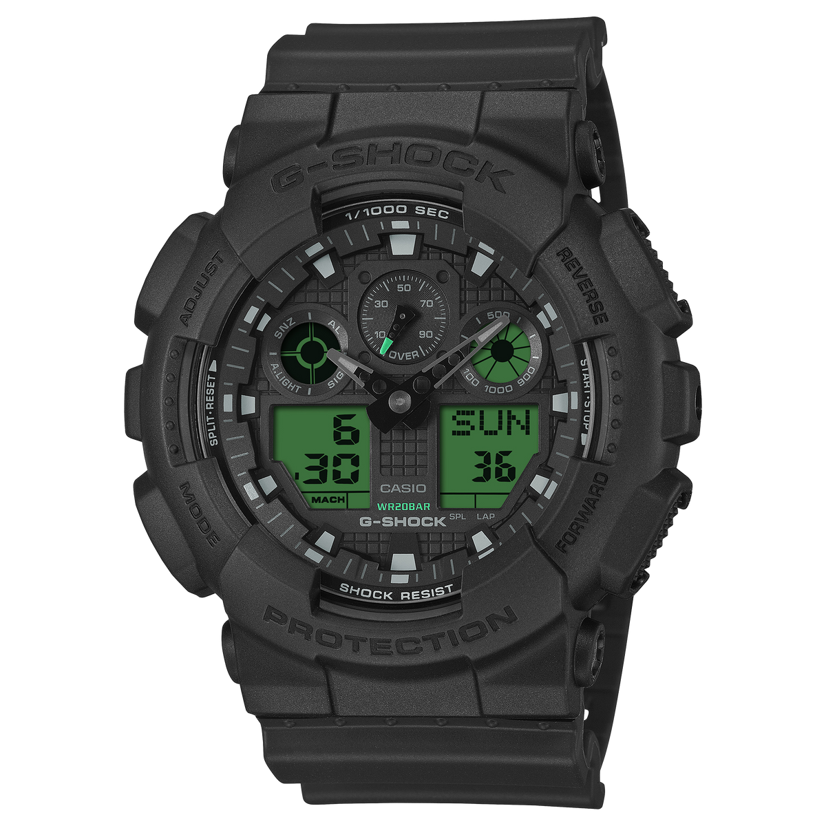 G-Shock Mens 200m Standard - GA-100BEG-1ADR