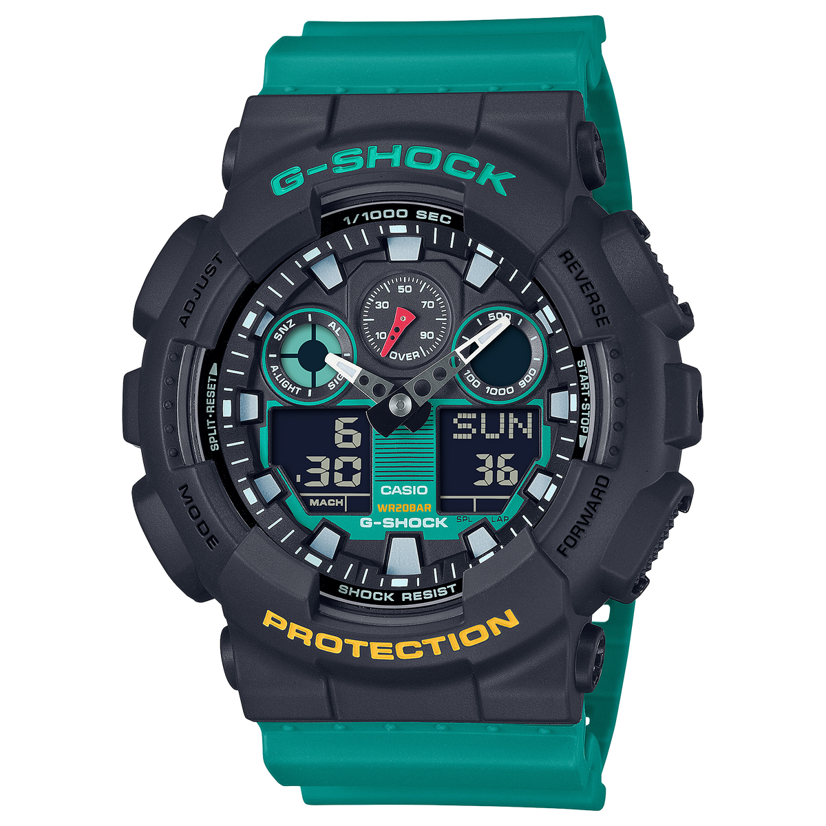 G-Shock Mans 200 m standaard gemengde bande - GA-100MT-1A3DR