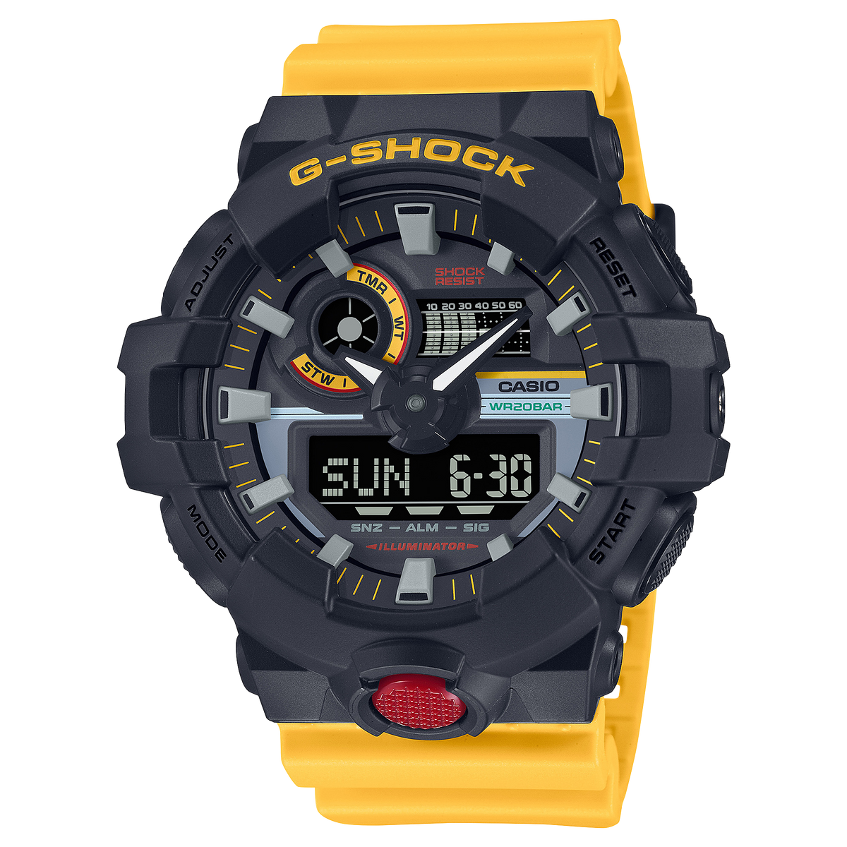 G-Shock Mans 200 m standaard gemengde bande - GA-700MT-1A9DR