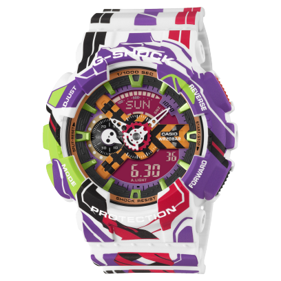 G-Shock Mens 200m Evangelion Limited Edition - GA-110EVA30-7ADR