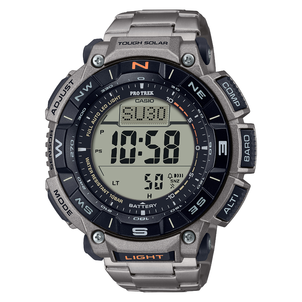 Protrek Climber Mens 100m Solar Titanium - PRG-340T-7DR