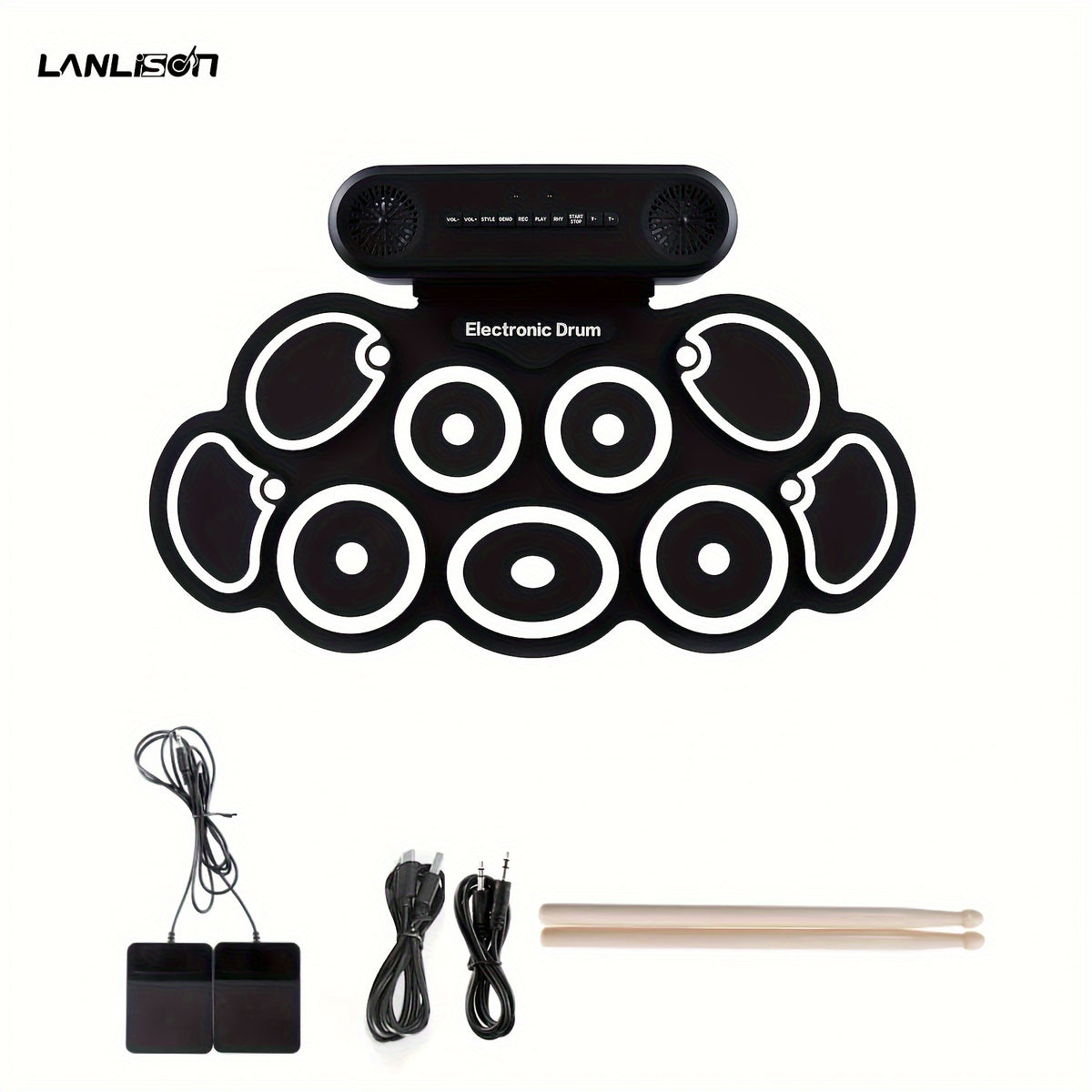 Lanlison RollUp RechargeableReadytoRock Drums