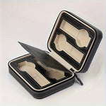 4 Slot Faux Leather Luxury Watch Travel Case