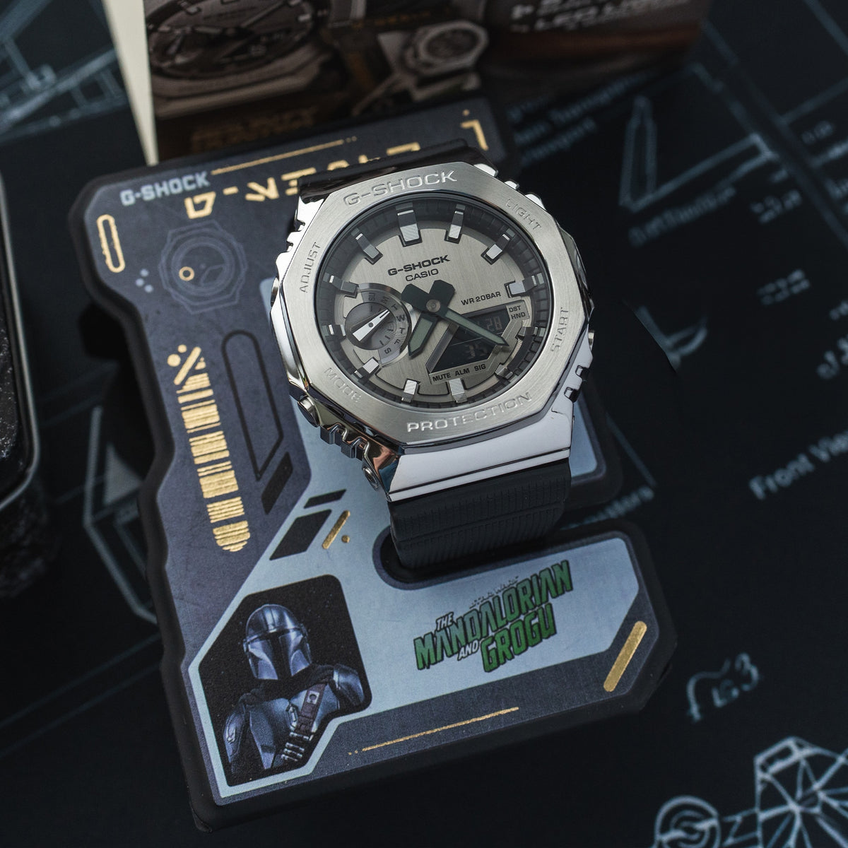 G-Shock Mens 200m G-Steel - Star Wars Mandalorian - GM-2100-1AER-MAN