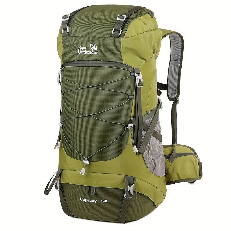 50L - Durable Waterproof Hiking Backpack with Rain Cover