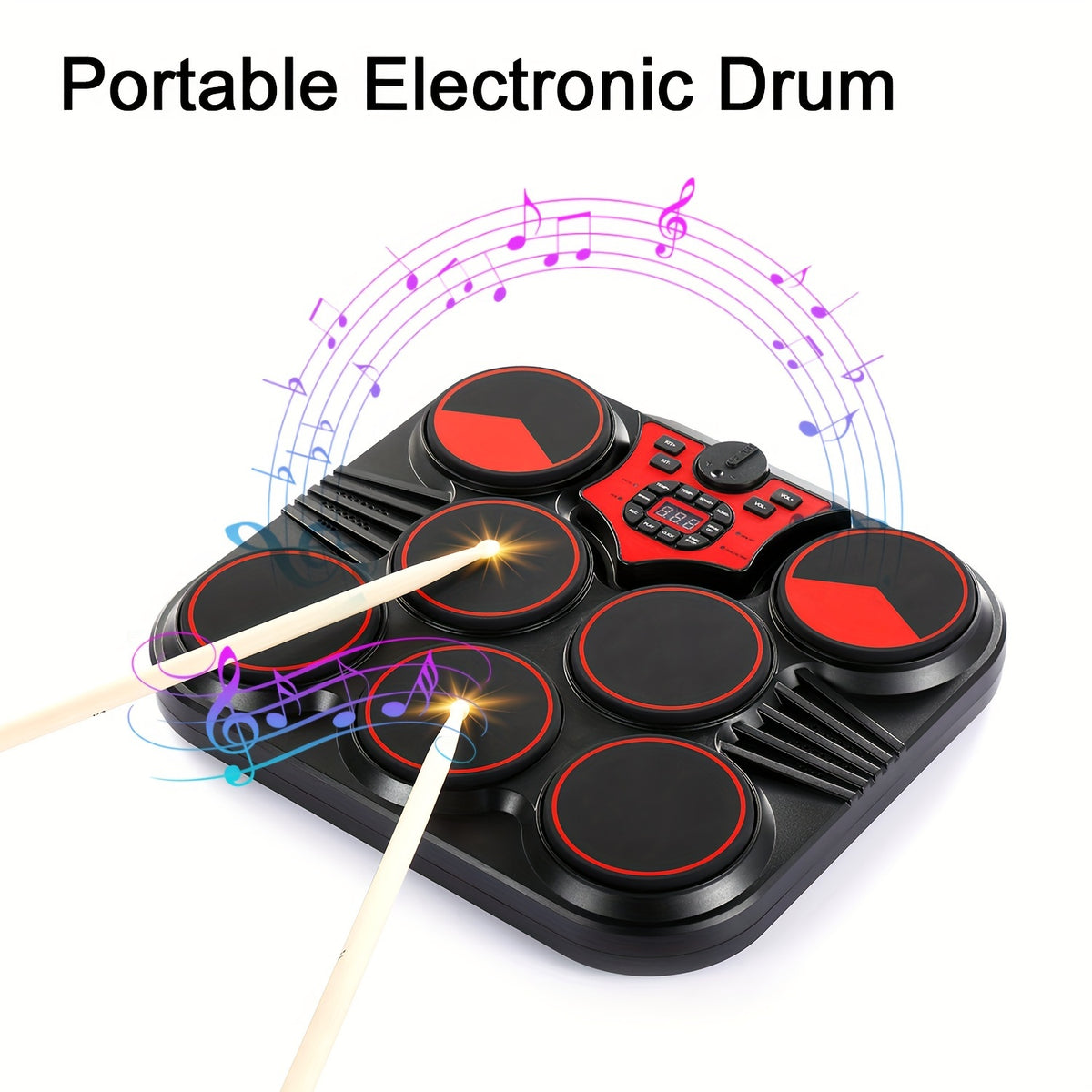 Portable Electronic Drums Play Record Anywhere Anytime