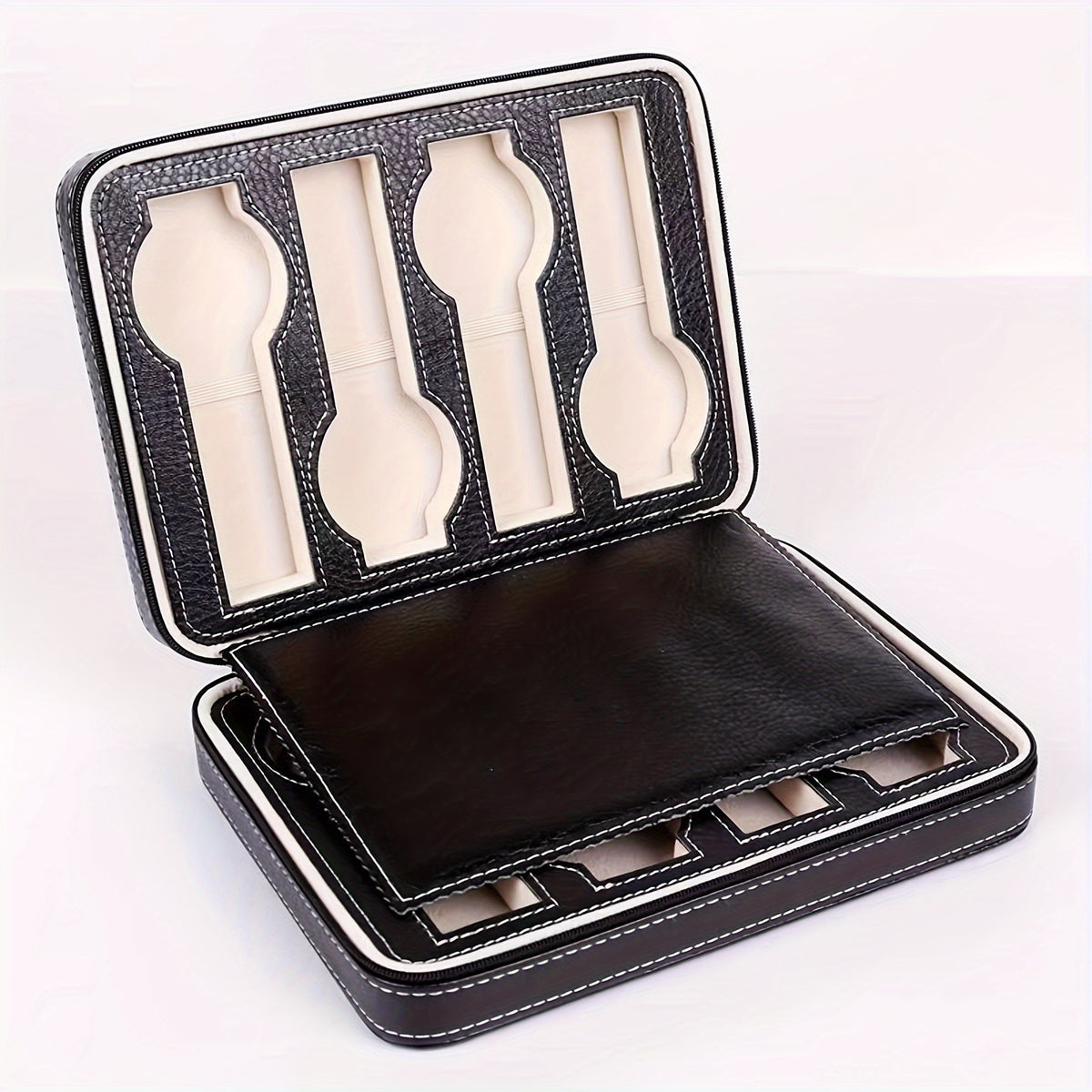 8 Slot Faux Leather Travel Watch Box