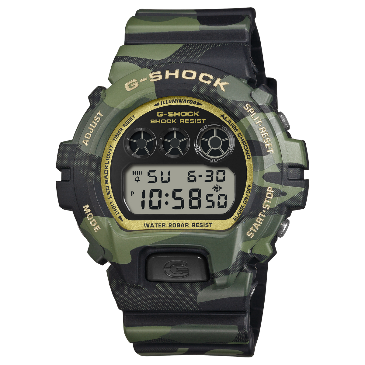 G-Shock Mens 200m Camo Series - DW-6900CMG-3