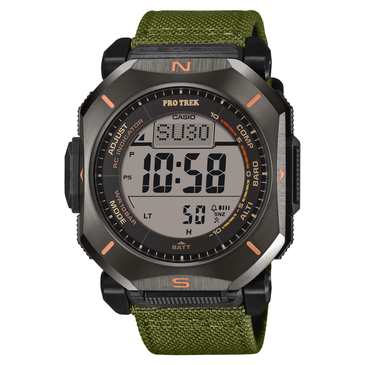 Protrek Climber Mens 100m Triple Sensor Radio Solar - PRW-69YB-3DR