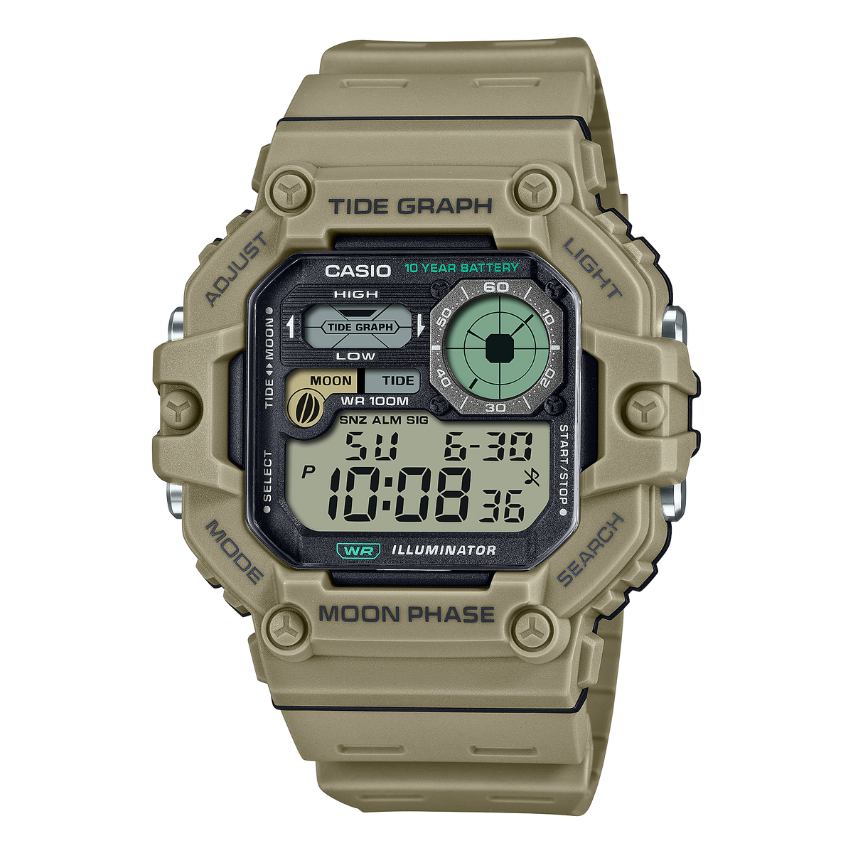 Standard Mens Collection Tide Graph 100m - WS-1700H-5AVDF