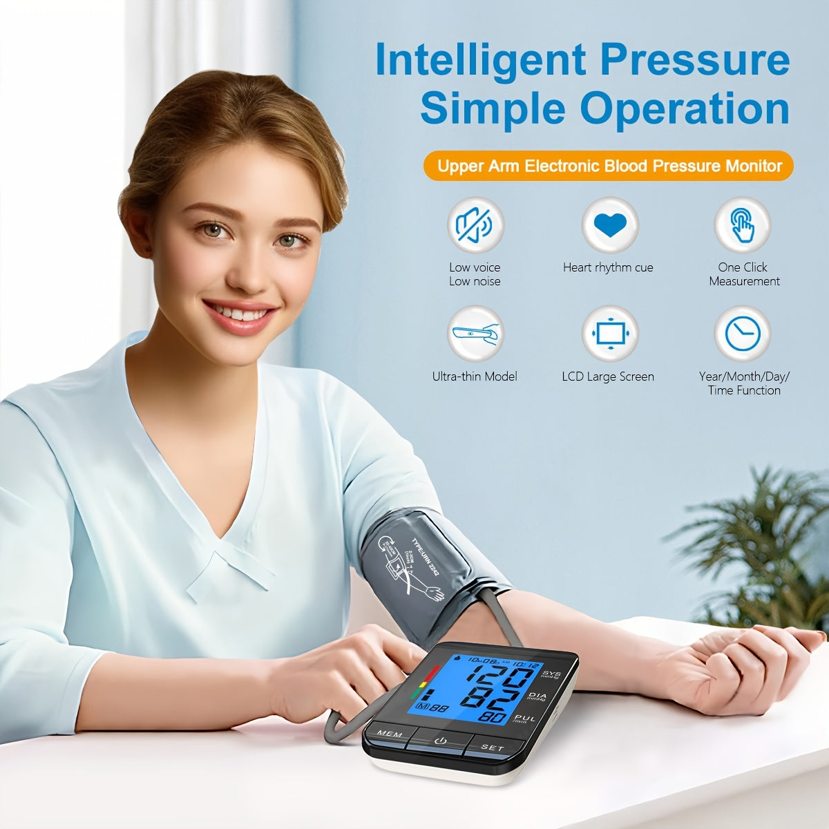 Alphamed - Large Cuff Easy Read Digital Blood Pressure Monitor