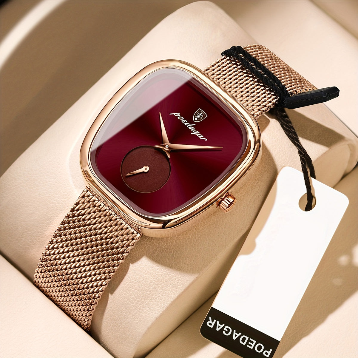 Poedagar - Elegant Ultra Thin Stainless Steel Quartz Watch