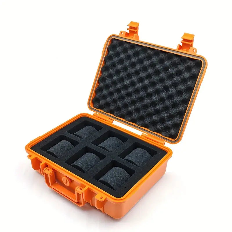 6 Slot Protective Storage Watch Box - Orange