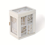 Rotating 360 Jewellery Organiser With Large Faux Leather Storage