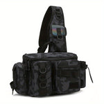 Lightweight & Durable Camo Fishing Tackle Backpack with Rod Holder