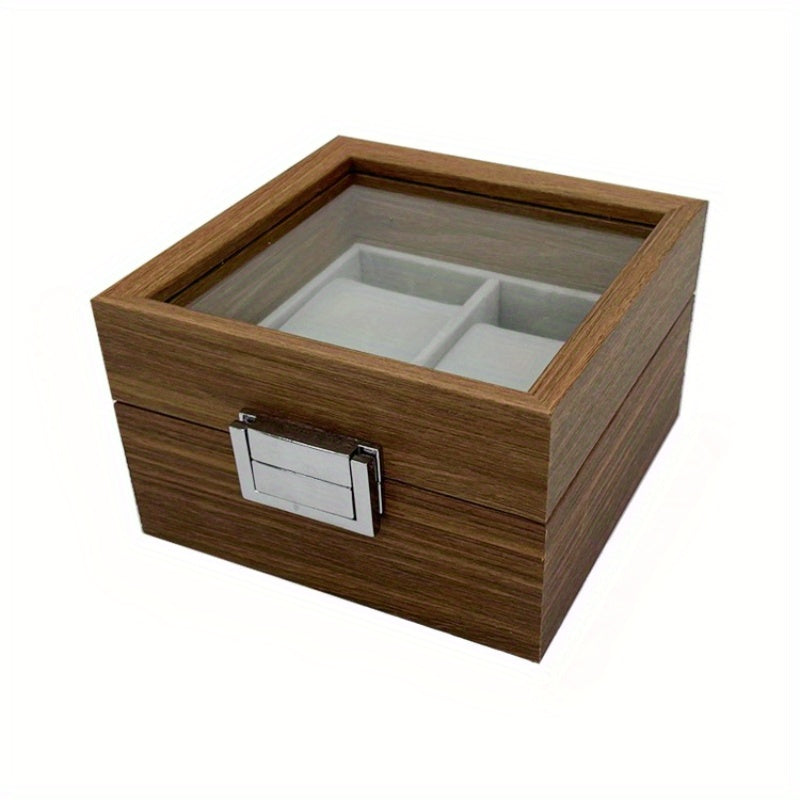 2 Slot Retro Walnut Watch Box
