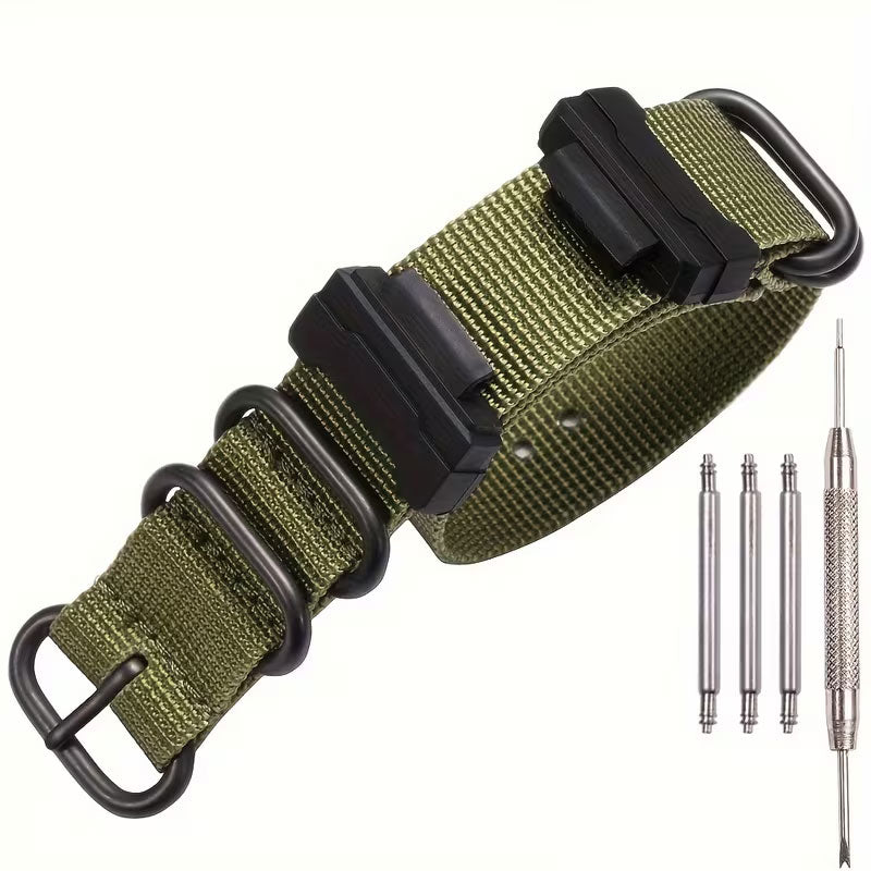 G-Shock Compatible Watch Strap - Military Green The Casio Shop