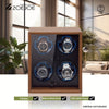 Quad Automatic Watch Winder Box in Walnut Wood