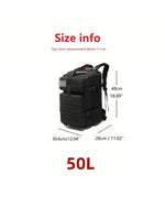 Waterproof 50L Nylon Tactical Backpack - Green