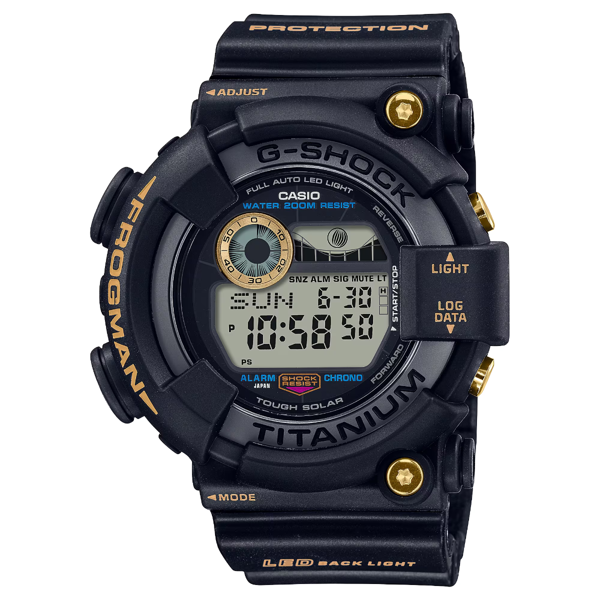 G-Shock Mens 200m Solar Frogman Titanium - GW-8230B-9AER